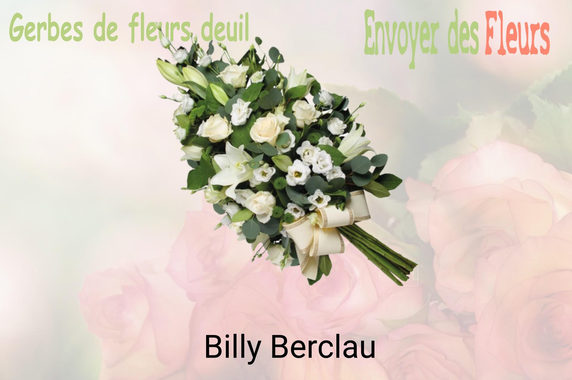 Gerbe de fleurs de deuil livrée à Billy-Berclau